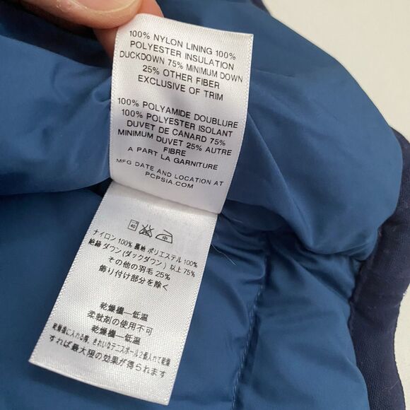 Patagonia Puffer Vest Jacket Men L Blue Red Down Duckdown Outdoor - Picture 10 of 13